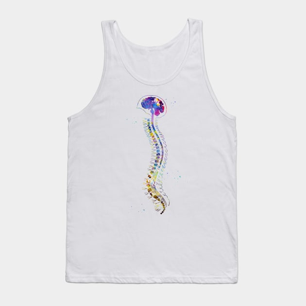 Brain with spinal cord Tank Top by erzebeth